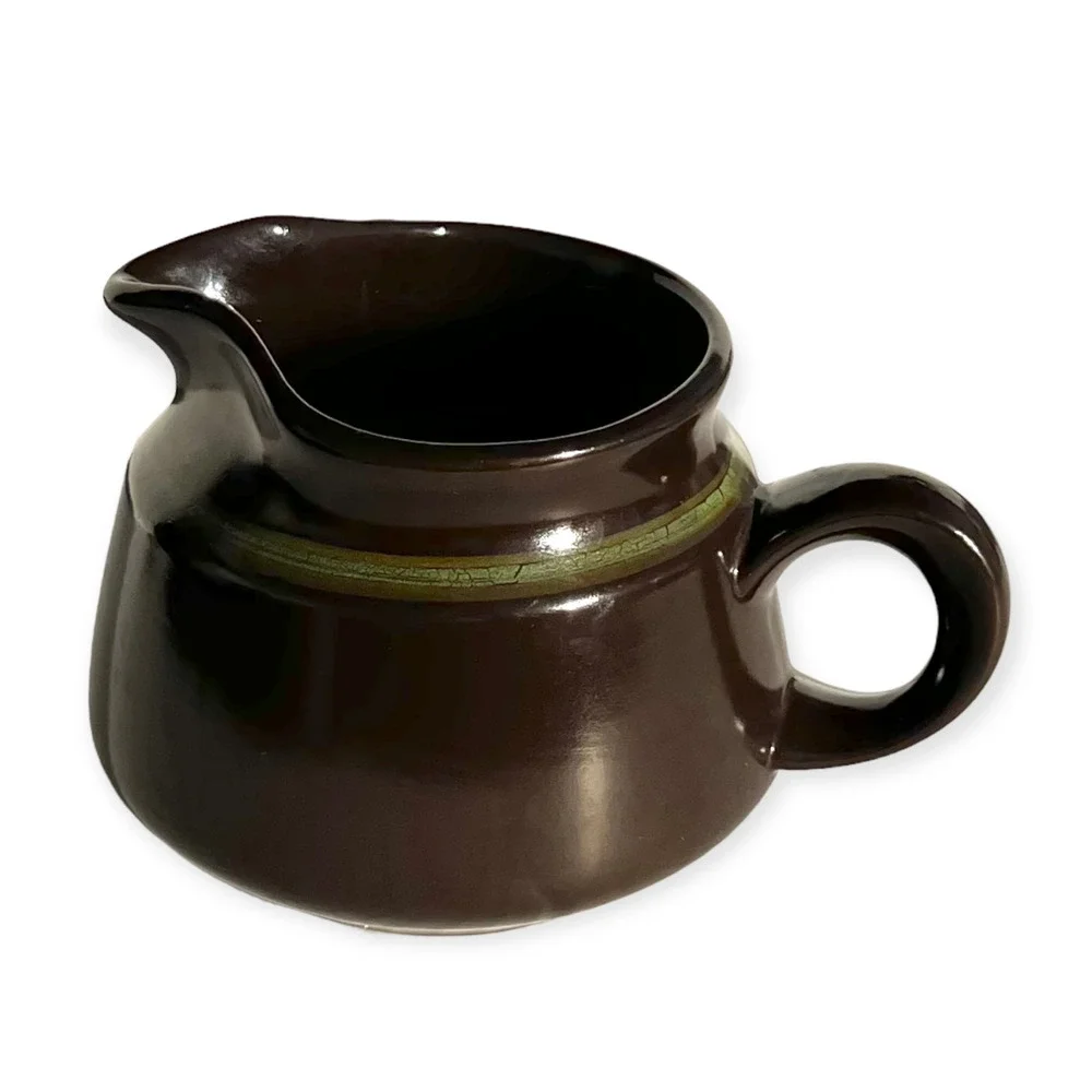 Franciscan Madeira Vintage 1960s Brown and Green Earthenware Creamer Pitcher